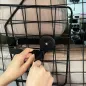 Barrera Protectora de Coche para Perros con Anchura Ajustable Rejilla para Perros de Coche Plegable 93-150x42 cm Negro