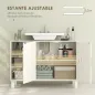 Mueble bajo Lavabo Mueble de Baño Moderno con 2 Puertas y Estantes Ajustables 90x30x63 cm Crema