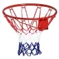 Canasta de Baloncesto de Pared Ø46 cm Aro de Baloncesto con Red de Baloncesto Marco Metálico y 12 Ganchos Rojo