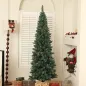 Árbol de Navidad Artificial 180 cm con 618 Ramas 30 Piñas y Soporte de Metal Árbol Navideño para Salón Interior Verde