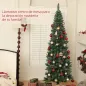 Árbol de Navidad Artificial 180 cm con 618 Ramas 30 Piñas y Soporte de Metal Árbol Navideño para Salón Interior Verde