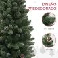 Árbol de Navidad Artificial 180 cm con 618 Ramas 30 Piñas y Soporte de Metal Árbol Navideño para Salón Interior Verde