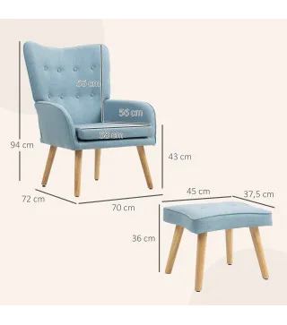 Sillón con Reposapiés