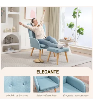 Sillón con Reposapiés