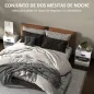 Pack de 2 Mesitas de Noche con Cajón y Compartimento Abierto para Salón 39x28x41 cm Blanco