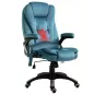 Silla Oficina con Masaje de 6 Puntos con Función Basculante con Calefacción Altura Ajustable 68x72x110-120 cm Azul Silla Oficina con Masaje de 6 Puntos con Función Basculante con Calefacción Altura Ajustable 68x72x110-120 cm Azul