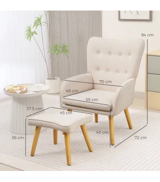 Sillón con Reposapiés