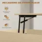 Mesa de Centro Elevable con Cierre Suave Espacio Oculto de Almacenaje y Estante Abierto 95x40x59 cm Natural y Blanco