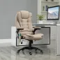 Silla Oficina con Masaje de 6 Puntos con Función Basculante con Calefacción Altura Ajustable 67x74x107-116 cm cm Caqui