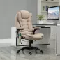 Silla Oficina con Masaje de 6 Puntos con Función Basculante con Calefacción Altura Ajustable 67x74x107-116 cm cm Caqui