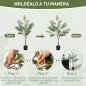 Planta Artificial Decorativa de 120 cm Árbol de Olivo con 450 Hojas y 20 Aceitunas en Maceta para Interior Verde