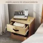 Pack de 2 Mesitas de Noche con Cajón y Compartimento Abierto para Salón 39x28x41 cm Natural