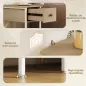 Mesa Auxiliar Estrecha con Cajón Estante Abierto y Estructura Metálica para Salón Dormitorio 25x39,8x58,2 cm Natural Mesa Auxiliar Estrecha con Cajón Estante Abierto y Estructura Metálica para Salón Dormitorio 25x39,8x58,2 cm Natural