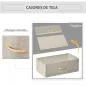 Cómoda Mueble de Almacenamiento cómoda 4 cajones Extraíbles 1 estante 58x29x103 cm Gris Blanco