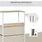 Cómoda Mueble de Almacenamiento cómoda 4 cajones Extraíbles 1 estante 58x29x103 cm Gris Blanco