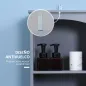 Armario Alto de Baño Estrecho con 1 Cajón y 3 Estantes Abiertos Estilo Moderno 34x24x170 cm Gris