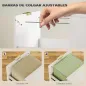 Cajonera de Escritorio con 2 Cajones Frentes Acanalados Mueble Archivador para Tamaño A4 o Carta 40x40x71 cm Blanco