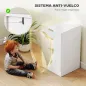 Cajonera de Escritorio con 2 Cajones Frentes Acanalados Mueble Archivador para Tamaño A4 o Carta 40x40x71 cm Blanco