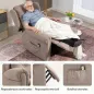 Sillón Relax Reclinable Eléctrico Levanta Personas con Respaldo Alto Capitoné Control Remoto Marrón Claro