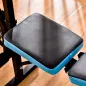 Banco de Musculación Banco de Pesas con Soporte para Barra y Respaldo Ajustable para Entrenamiento en Casa Gimnasio Azul