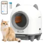Arenero Gatos Autolimpiable 80L Eliminación de Olores Control de APP Protección de Seguridad 1 Rollo de Bolsas de Basura