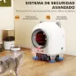 Arenero Gatos Autolimpiable 80L Eliminación de Olores Control de APP Protección de Seguridad 1 Rollo de Bolsas de Basura