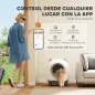 Arenero Gatos Autolimpiable 80L Eliminación de Olores Control de APP Protección de Seguridad 1 Rollo de Bolsas de Basura