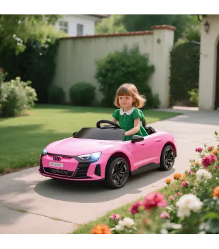Coche Eléctrico para Niños de +3 Años AUDI RS e-tron GT Coche de Batería con Mando a Distancia 103x58x41 cm Rosa