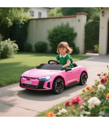 Coche Eléctrico para Niños de +3 Años AUDI RS e-tron GT Coche de Batería con Mando a Distancia 103x58x41 cm Rosa