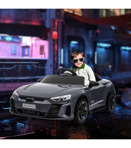 Coche Eléctrico para Niños de +3 Años AUDI RS e-tron GT Coche de Batería con Mando a Distancia 103x58x41 cm Gris