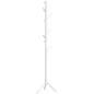 Perchero de Pie de Madera Forma de Árbol con 8 Ganchos para Colgar Ropa Bolsos en Pasillo Entrada 40x40x165 cm Blanco