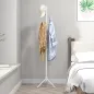 Perchero de Pie de Madera Forma de Árbol con 8 Ganchos para Colgar Ropa Bolsos en Pasillo Entrada 40x40x165 cm Blanco