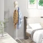 Perchero de Pie de Madera Forma de Árbol con 8 Ganchos para Colgar Ropa Bolsos en Pasillo Entrada 40x40x165 cm Blanco