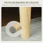 Sofá de 2 Plazas Tapizado en Terciopelo 130 cm con Asiento Capitoné y Patas de Madera para Espacios Pequeños Crema