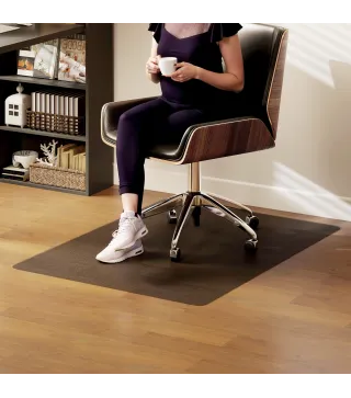 Alfombrilla Protectora para Suelos Alfombrilla para Silla de Oficina para Suelo Enmoquetado 90x120 cm Negro