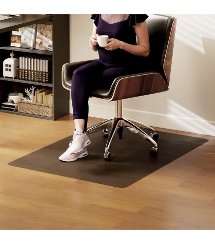 Alfombrilla Protectora para Suelos Alfombrilla para Silla de Oficina para Suelo Enmoquetado 90x120 cm Negro