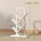 Estantería en Forma de Árbol con 5 Estantes y Sistema Antivuelco para Salón Dormitorio 50x24x82 cm Blanco