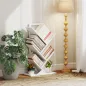 Estantería en Forma de Árbol con 5 Estantes y Sistema Antivuelco para Salón Dormitorio 50x24x82 cm Blanco