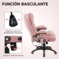 Silla Oficina con Masaje de 6 Puntos con Función Basculante con Calefacción Altura Ajustable