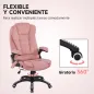Silla Oficina con Masaje de 6 Puntos con Función Basculante con Calefacción Altura Ajustable