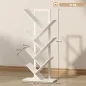 Estantería en Forma de Árbol con 7 Estantes y Sistema Antivuelco para Salón Dormitorio 50x24x109 cm Blanco