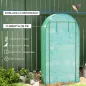 Invernadero de Exterior con 4 Estantes Puerta Enrollable Cubierta de PE y Marco de Acero 105x45x160 cm Verde