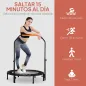 Cama Elástica Plegable Ø102 cm con Mango Ajustable Marco de Acero para Entrenamiento Piernas Cuerpo Negro y Naranja