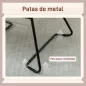 Butaca de Salón con Asiento Ancho y Acolchado Tapizado en Terciopelo Patas de Metal Sillón para Salón Marrón
