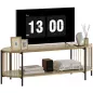 Mueble de TV Estilo Bohemio hasta 55 Pulgadas con Diseño en Cuerda de Papel y 2 Estantes Abiertos 124x43,5x41 cm Natural Mueble de TV Estilo Bohemio hasta 55 Pulgadas con Diseño en Cuerda de Papel y 2 Estantes Abiertos 124x43,5x41 cm Natural