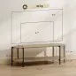 Mueble de TV Estilo Bohemio hasta 55 Pulgadas con Diseño en Cuerda de Papel y 2 Estantes Abiertos 124x43,5x41 cm Natural Mueble de TV Estilo Bohemio hasta 55 Pulgadas con Diseño en Cuerda de Papel y 2 Estantes Abiertos 124x43,5x41 cm Natural