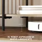 Mueble de TV Estilo Bohemio hasta 55 Pulgadas con Diseño en Cuerda de Papel y 2 Estantes Abiertos 124x43,5x41 cm Natural Mueble de TV Estilo Bohemio hasta 55 Pulgadas con Diseño en Cuerda de Papel y 2 Estantes Abiertos 124x43,5x41 cm Natural