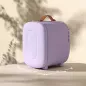 Nevera Pequeña Extrasilenciosa 4L 9V/240V para Enfriar y Calentar Mini Frigorífico 20,3x26,3x28 cm Violeta