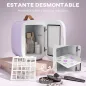 Nevera Pequeña Extrasilenciosa 4L 9V/240V para Enfriar y Calentar Mini Frigorífico 20,3x26,3x28 cm Violeta