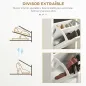 Zapatero Estrecho con 2 Puertas Estantes Ajustables y Compartimento Abierto para 10 Pares de Zapatos 58x24x105 cm Blanco